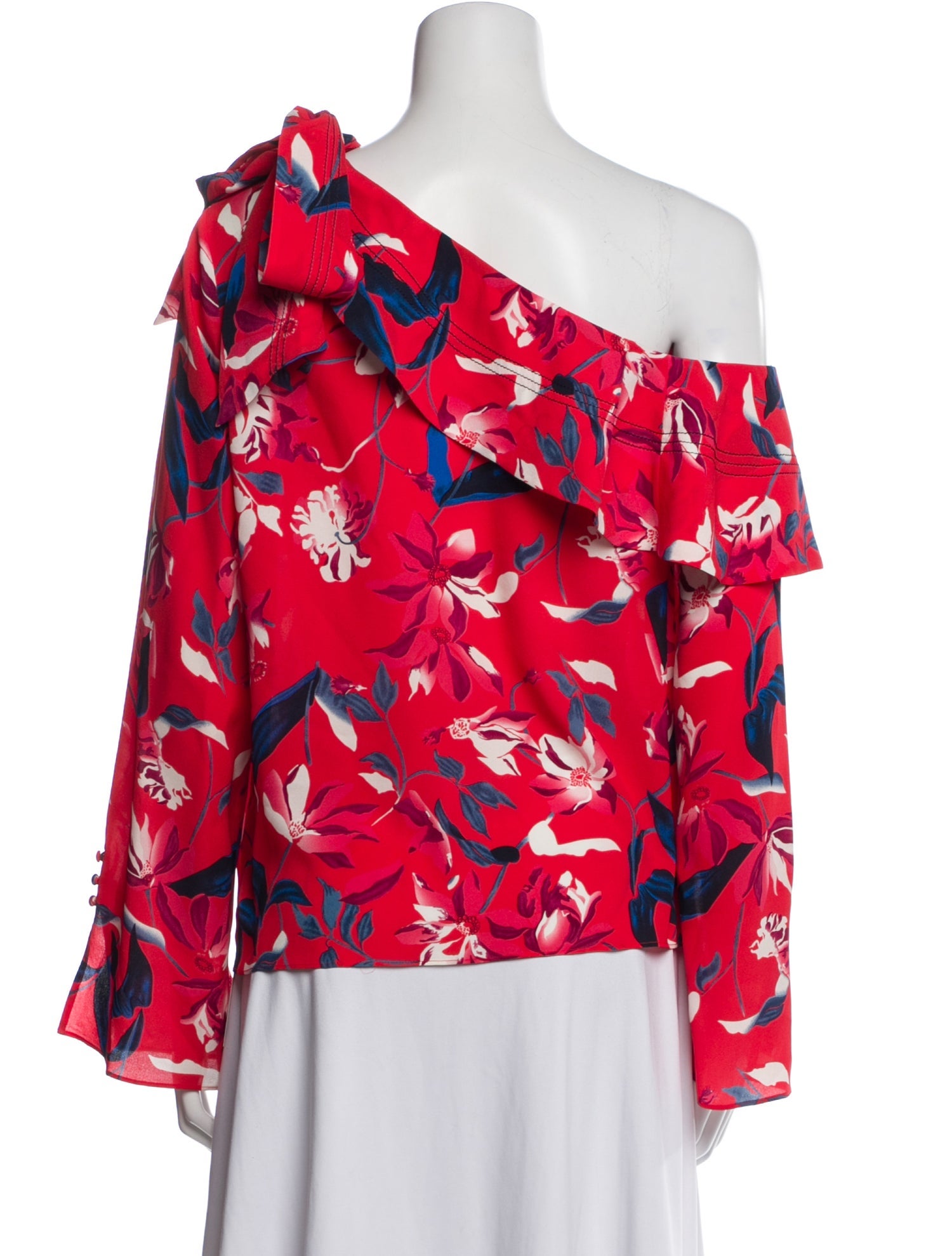 Tanya Taylor Silk Floral Print Blouse